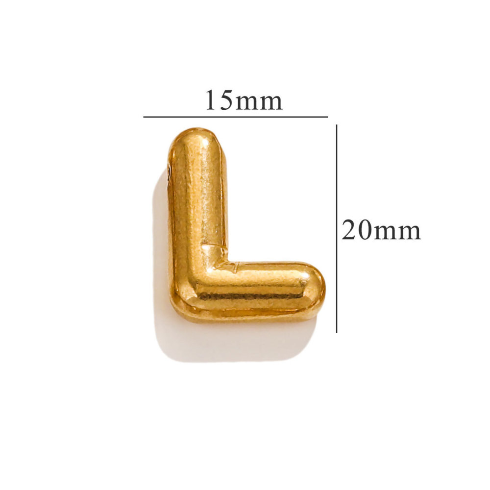10pcs/bag Stainless steel glossy bubble letters DIY accessories