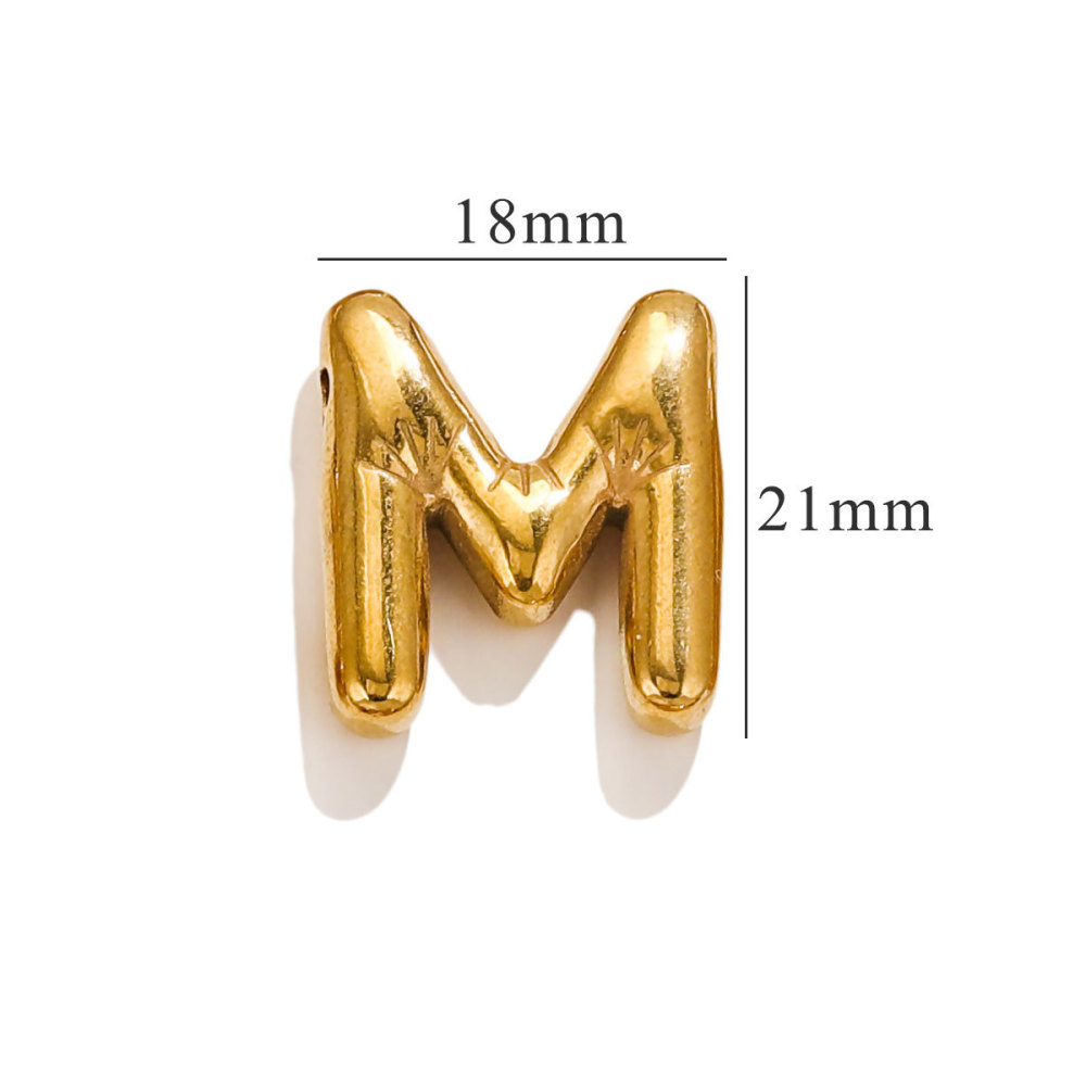 10pcs/bag Stainless steel glossy bubble letters DIY accessories