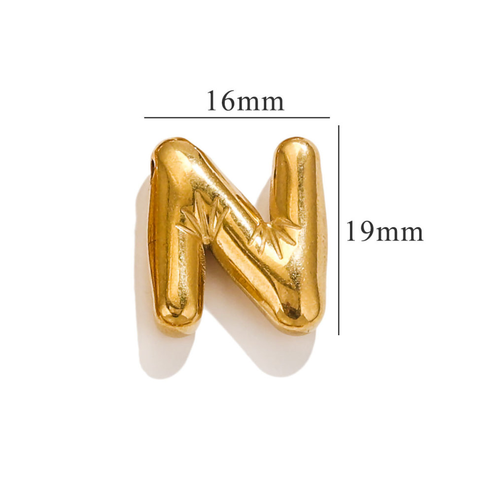 10pcs/bag Stainless steel glossy bubble letters DIY accessories