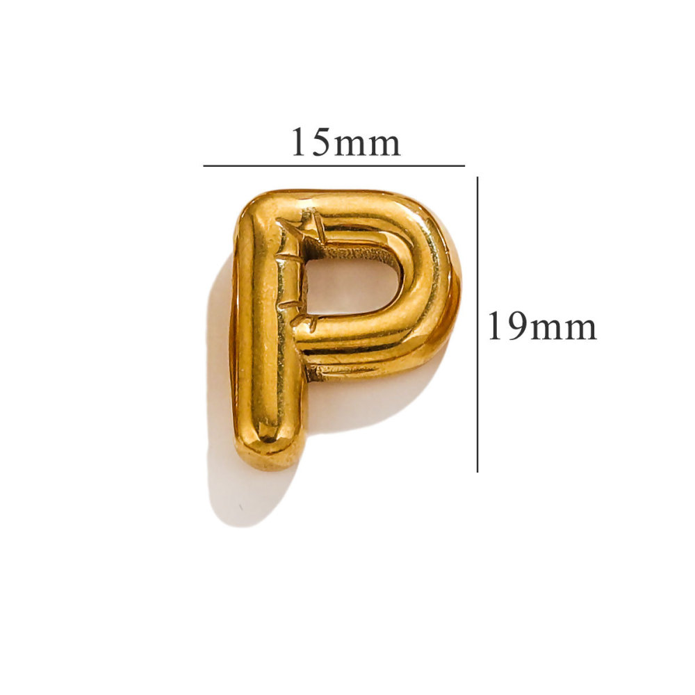 10pcs/bag Stainless steel glossy bubble letters DIY accessories