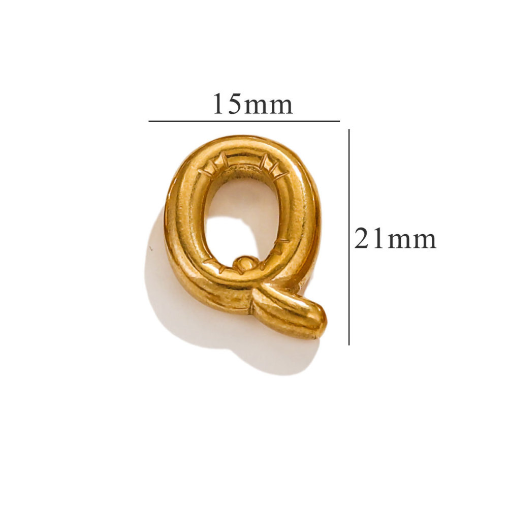 10pcs/bag Stainless steel glossy bubble letters DIY accessories