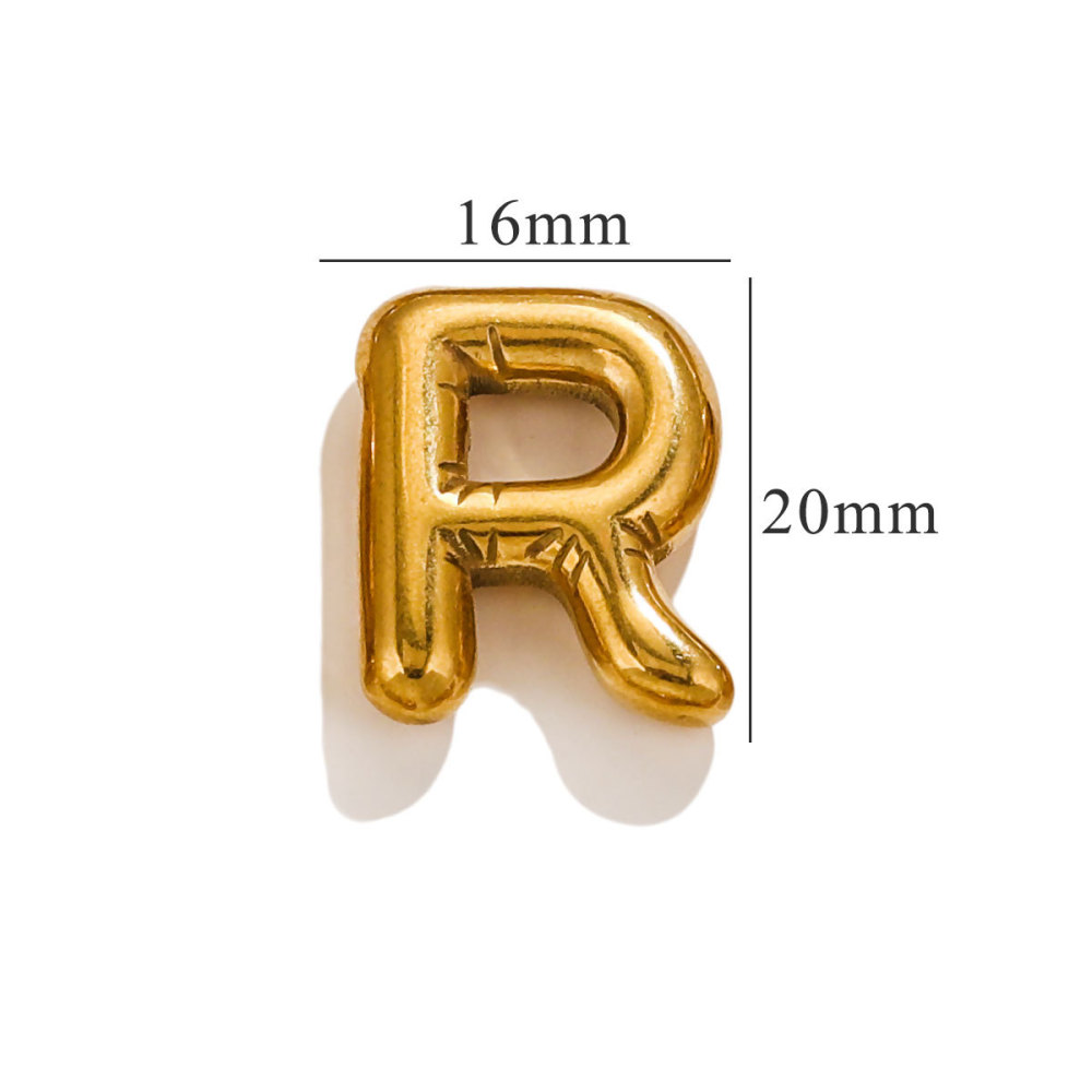 10pcs/bag Stainless steel glossy bubble letters DIY accessories