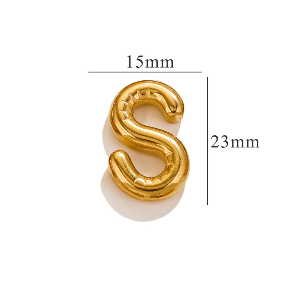 10pcs/bag Stainless steel glossy bubble letters DIY accessories