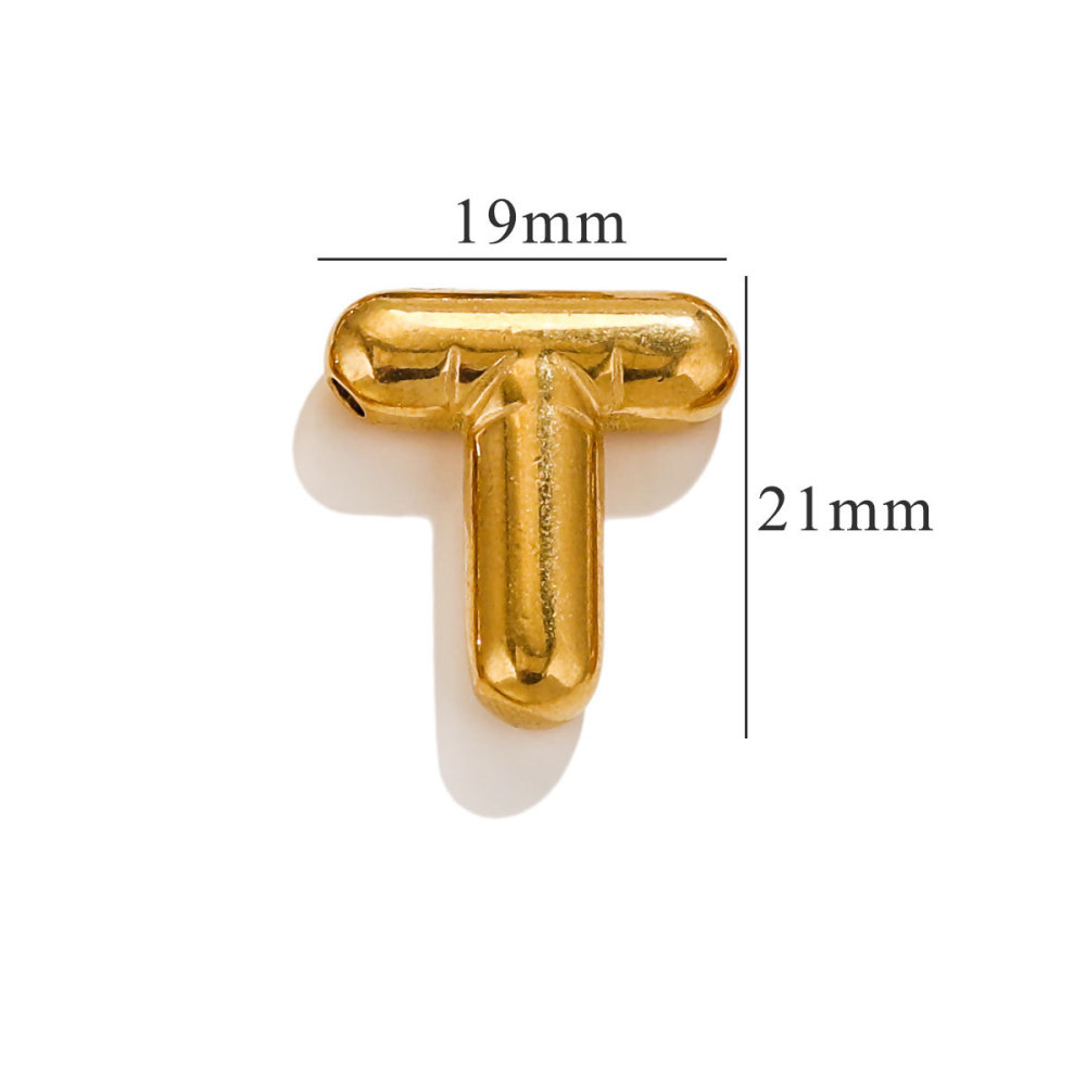 10pcs/bag Stainless steel glossy bubble letters DIY accessories