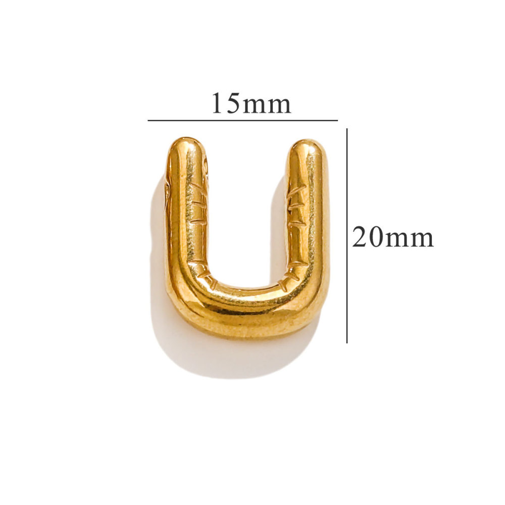 10pcs/bag Stainless steel glossy bubble letters DIY accessories