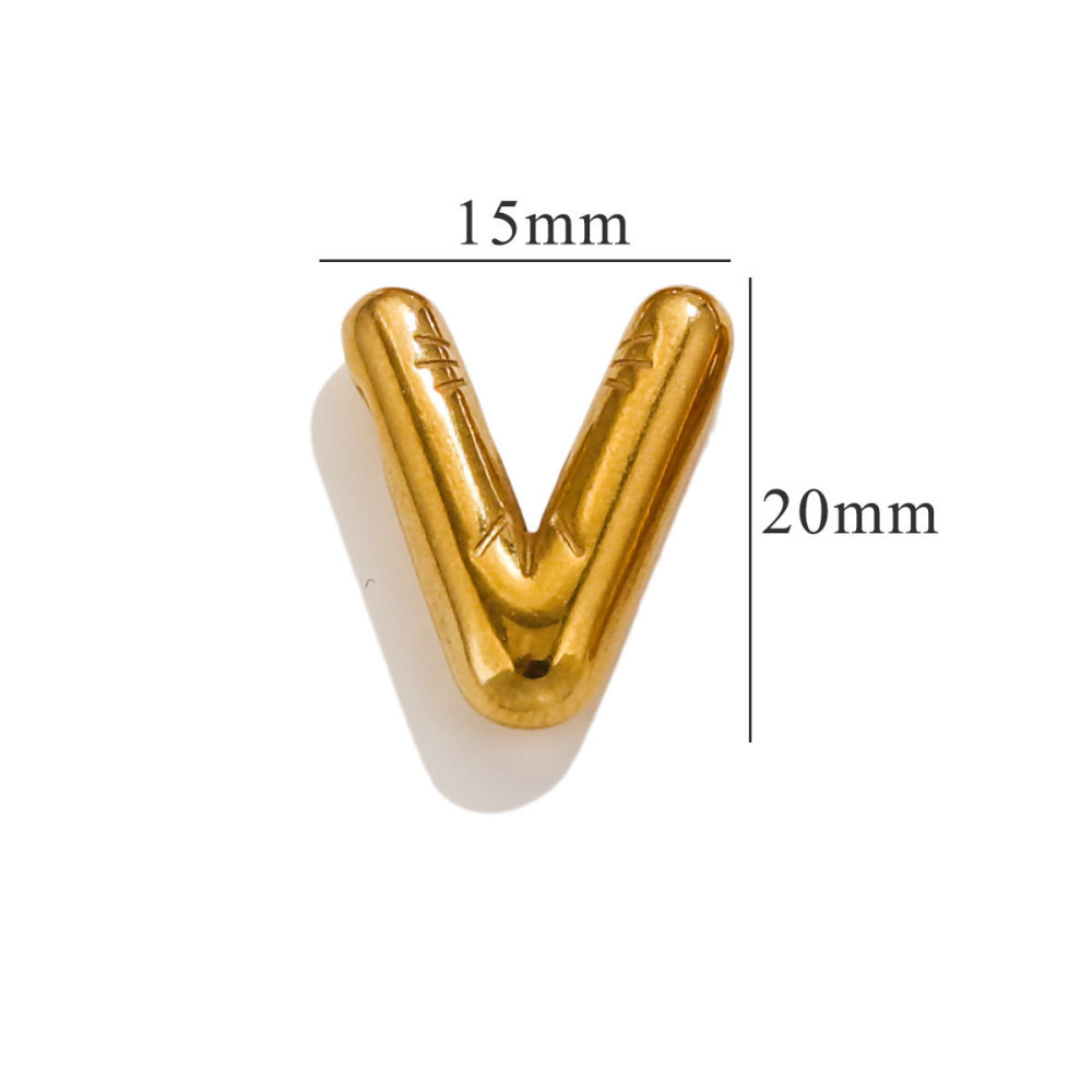 10pcs/bag Stainless steel glossy bubble letters DIY accessories