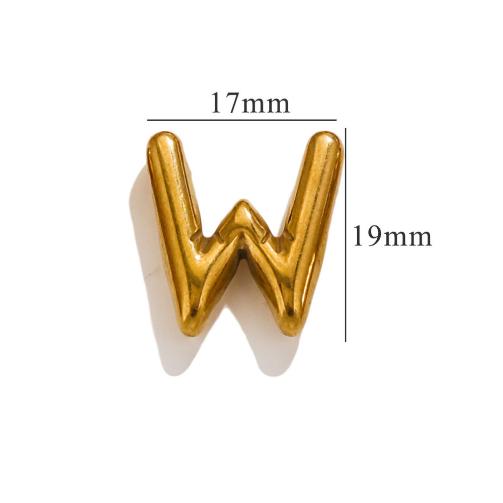 10pcs/bag Stainless steel glossy bubble letters DIY accessories