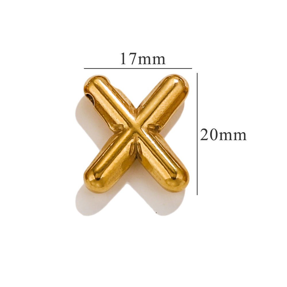 10pcs/bag Stainless steel glossy bubble letters DIY accessories