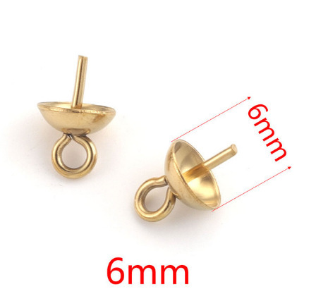 100pcs/bag Stainless steel pearl holder pendant bead cap flower holder DIY accessories
