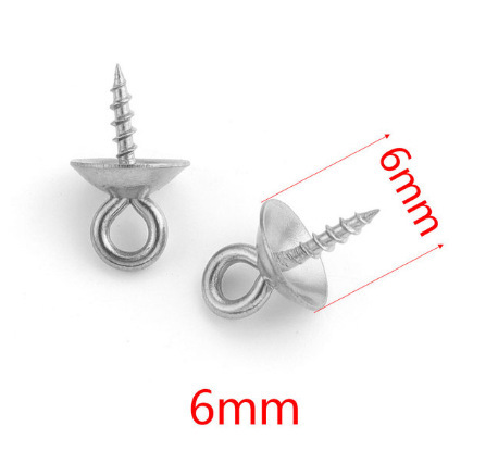 100pcs/bag Stainless steel pearl holder pendant bead cap flower holder DIY accessories
