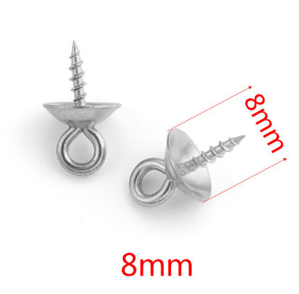 100pcs/bag Stainless steel pearl holder pendant bead cap flower holder DIY accessories