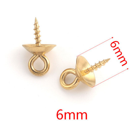 100pcs/bag Stainless steel pearl holder pendant bead cap flower holder DIY accessories