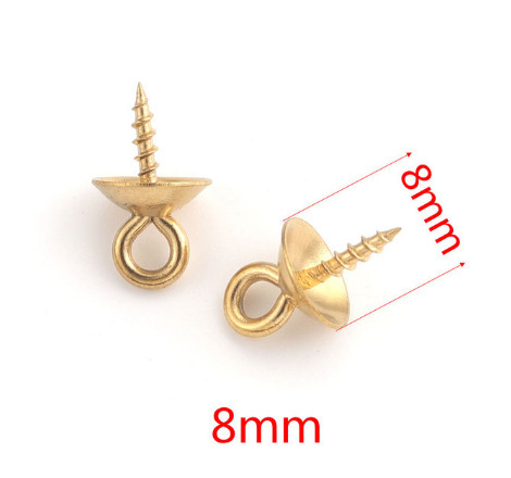 100pcs/bag Stainless steel pearl holder pendant bead cap flower holder DIY accessories