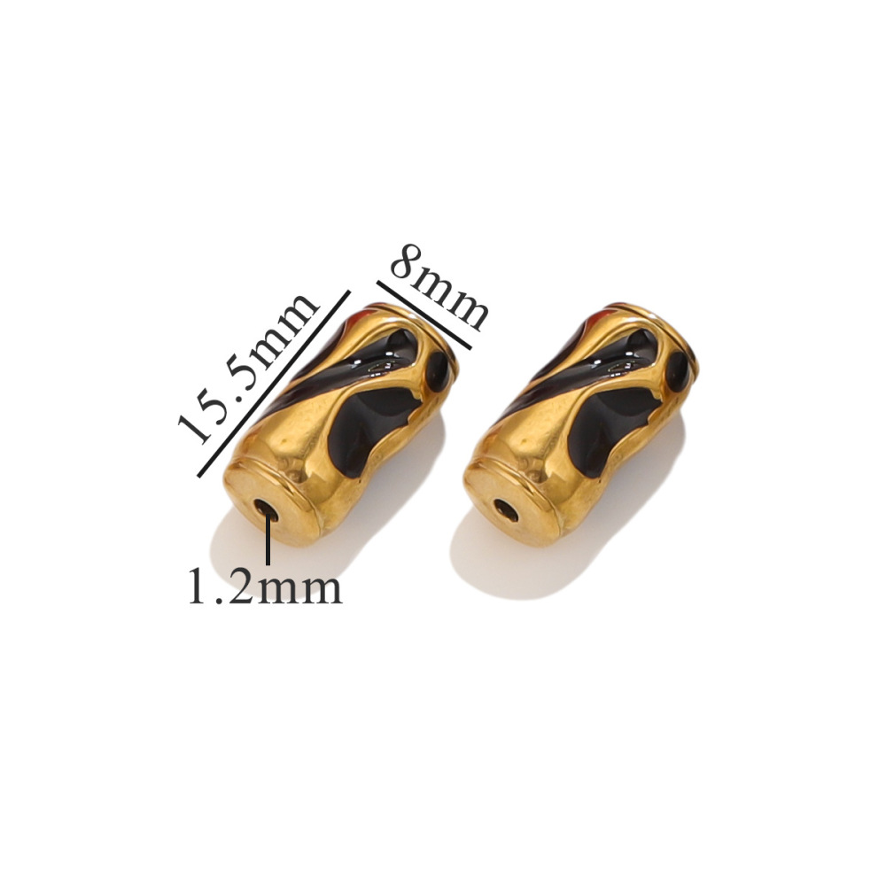 10pcs/bag Stainless steel oil drip cartoon beads DIY accessories