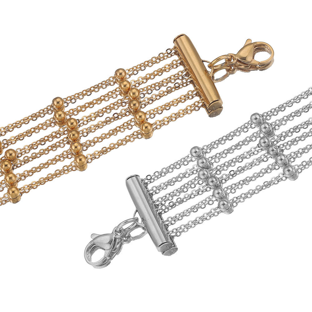 100pcs/bag Stainless steel bead chain tube sliding buckle DIY accessories