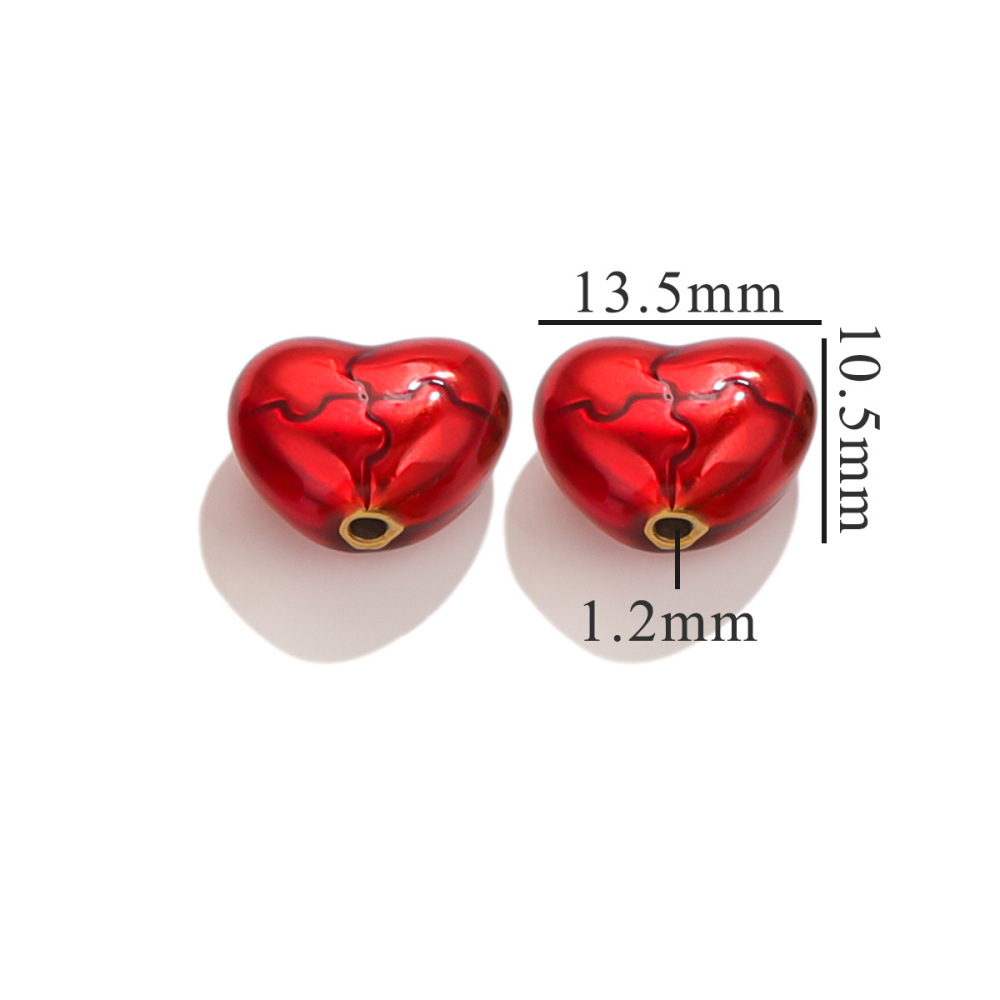 10pcs/bag Stainless steel oil drip cartoon beads DIY accessories