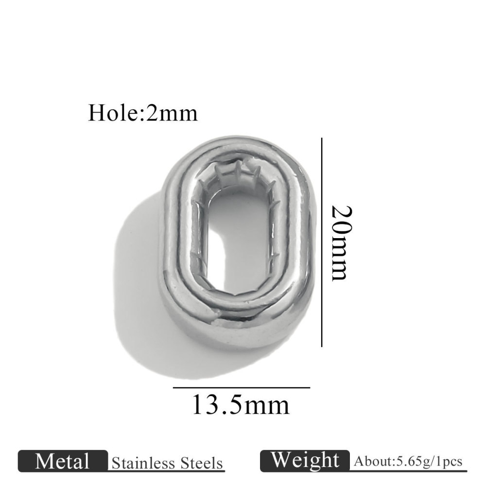 10pcs/bag Stainless steel perforated numbers DIY accessories