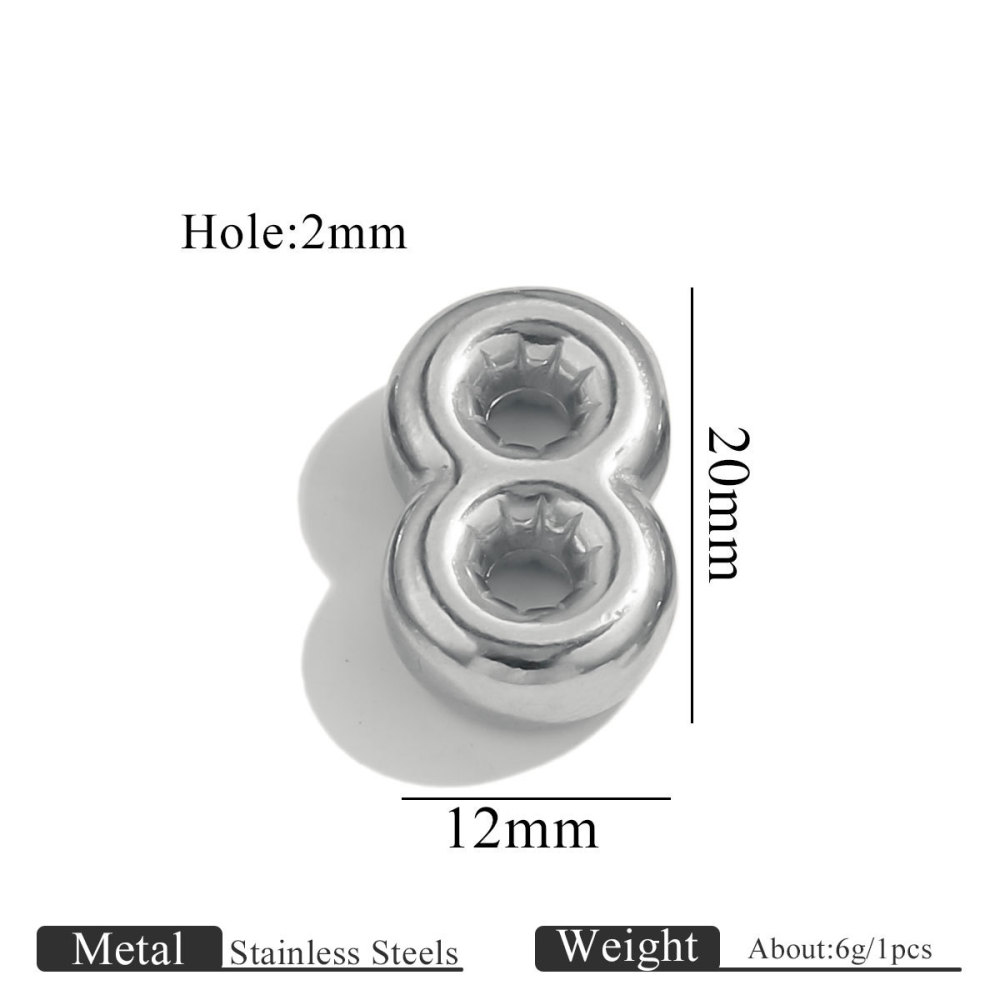 10pcs/bag Stainless steel perforated numbers DIY accessories