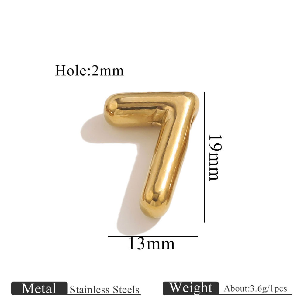 10pcs/bag Stainless steel perforated numbers DIY accessories