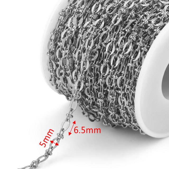 5m/bag Stainless steel Cuban chain DIY accessories