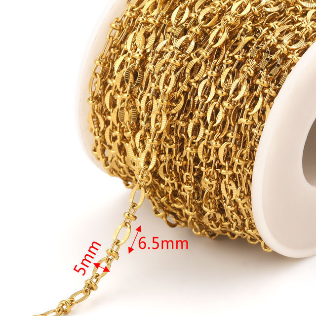 5m/bag Stainless steel Cuban chain DIY accessories