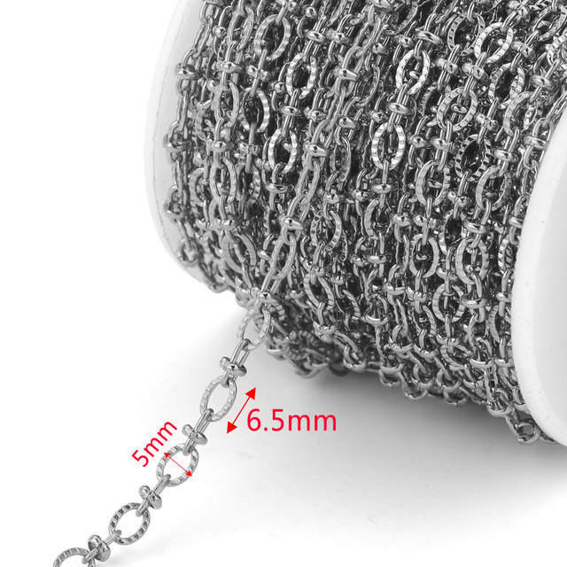 5m/bag Stainless steel Cuban chain DIY accessories