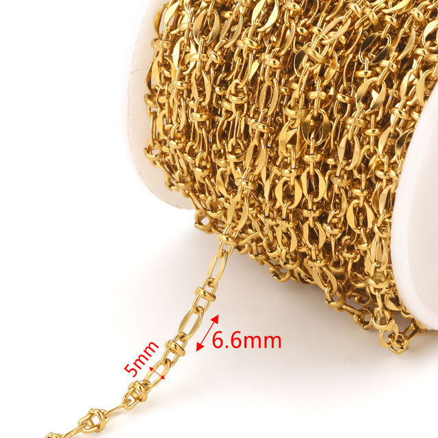 5m/bag Stainless steel Cuban chain DIY accessories