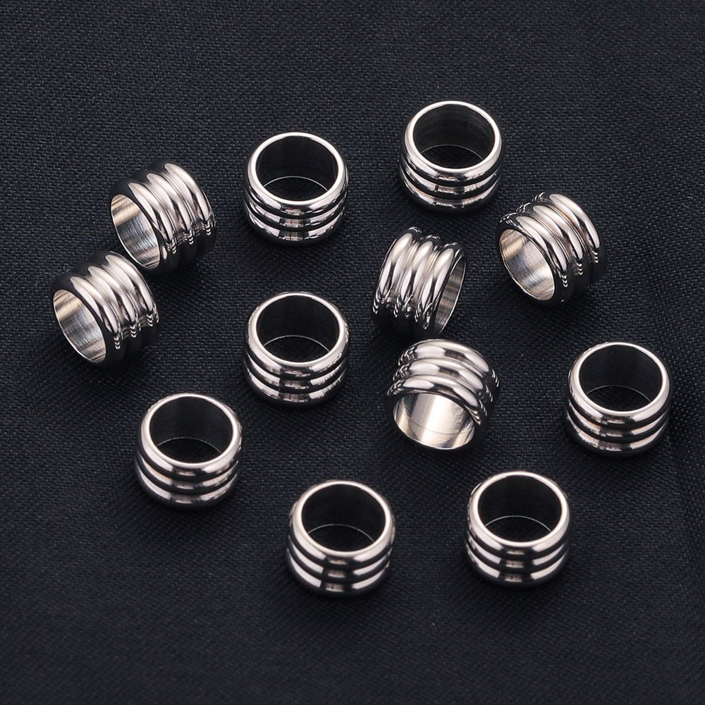 100pcs/bag Stainless steel drum beads Drilling beads DIY accessories