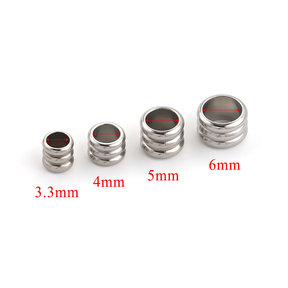100pcs/bag Stainless steel drum beads Drilling beads DIY accessories