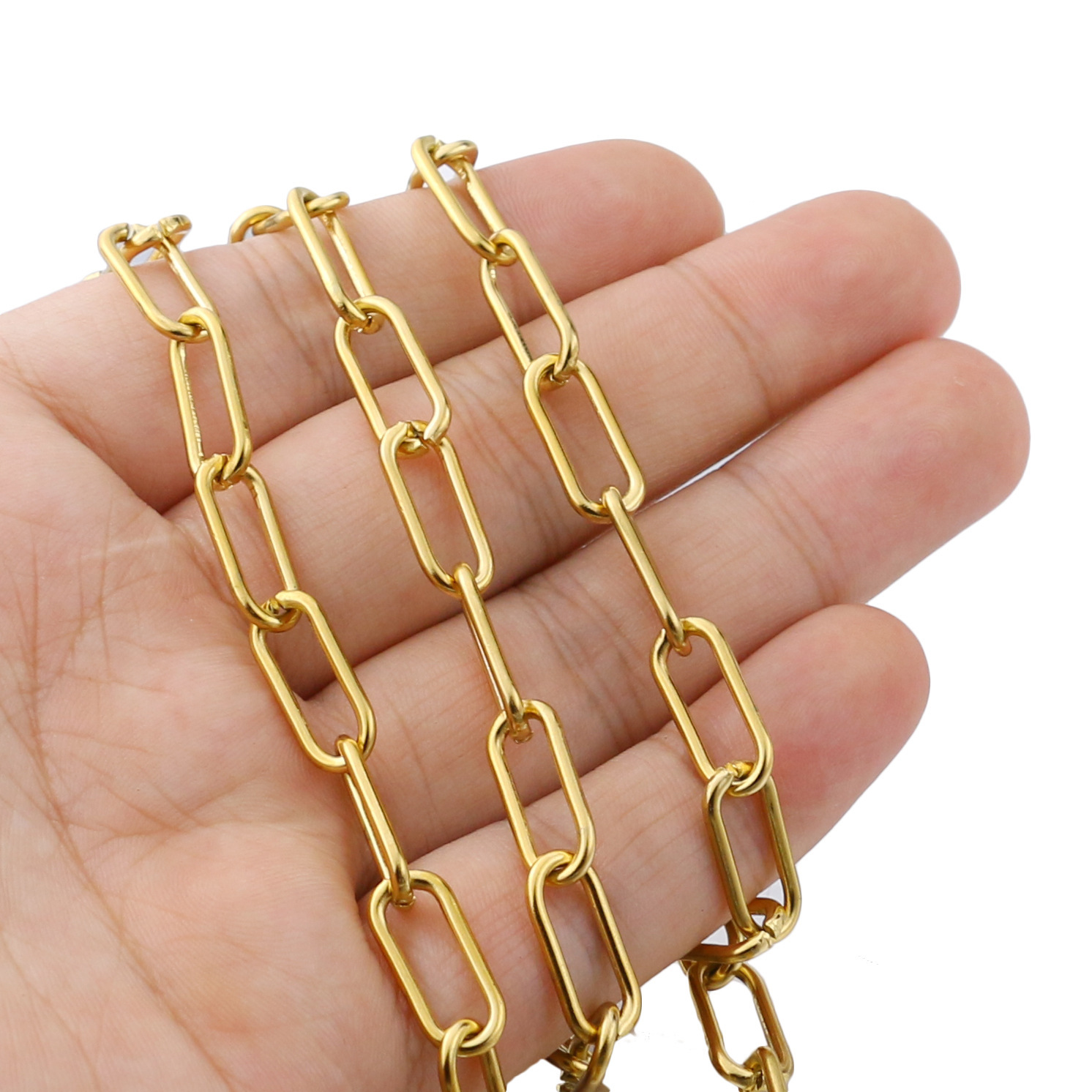 5m/bag Stainless steel 7mm wide thick chain DIY accessories