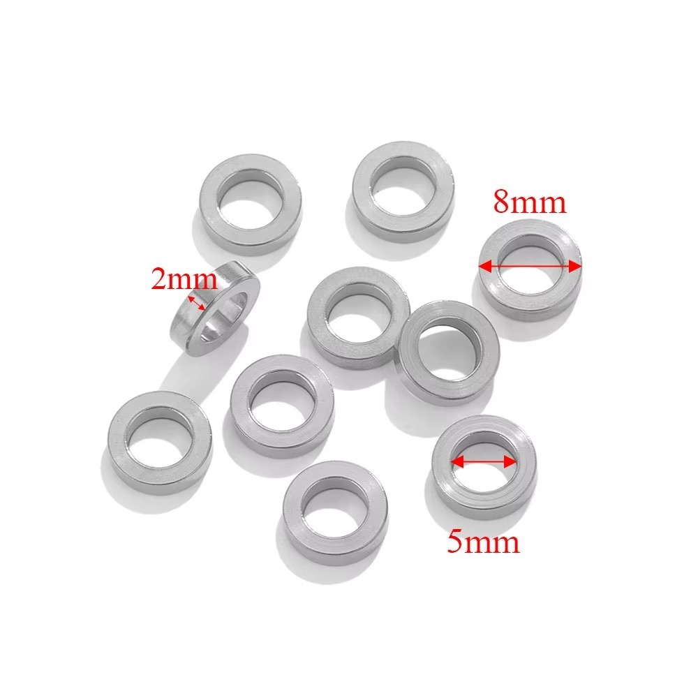 100 pcs/bag Stainless Steel Seamless Round Closed Rings DIY Accessories