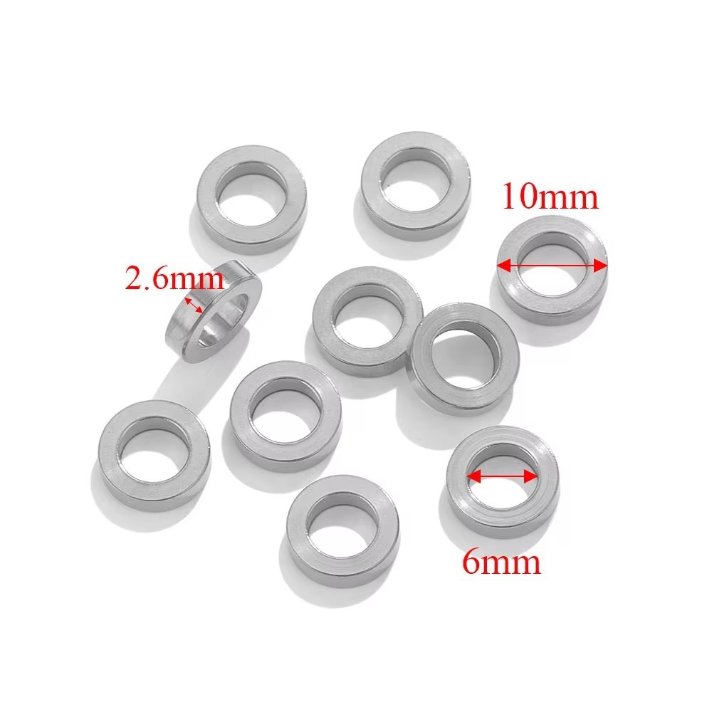 100 pcs/bag Stainless Steel Seamless Round Closed Rings DIY Accessories