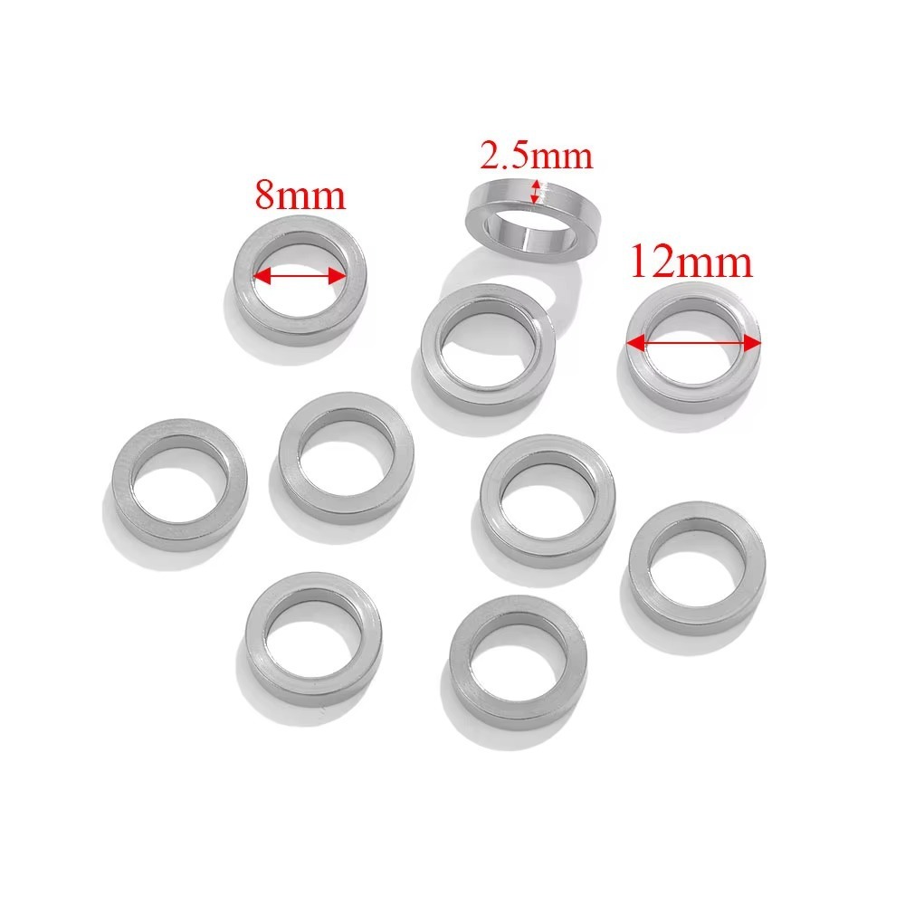 100 pcs/bag Stainless Steel Seamless Round Closed Rings DIY Accessories