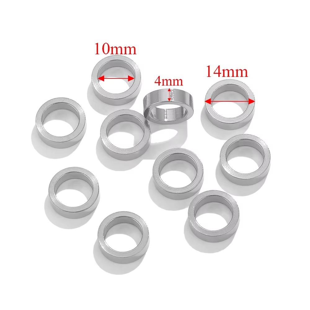 100 pcs/bag Stainless Steel Seamless Round Closed Rings DIY Accessories