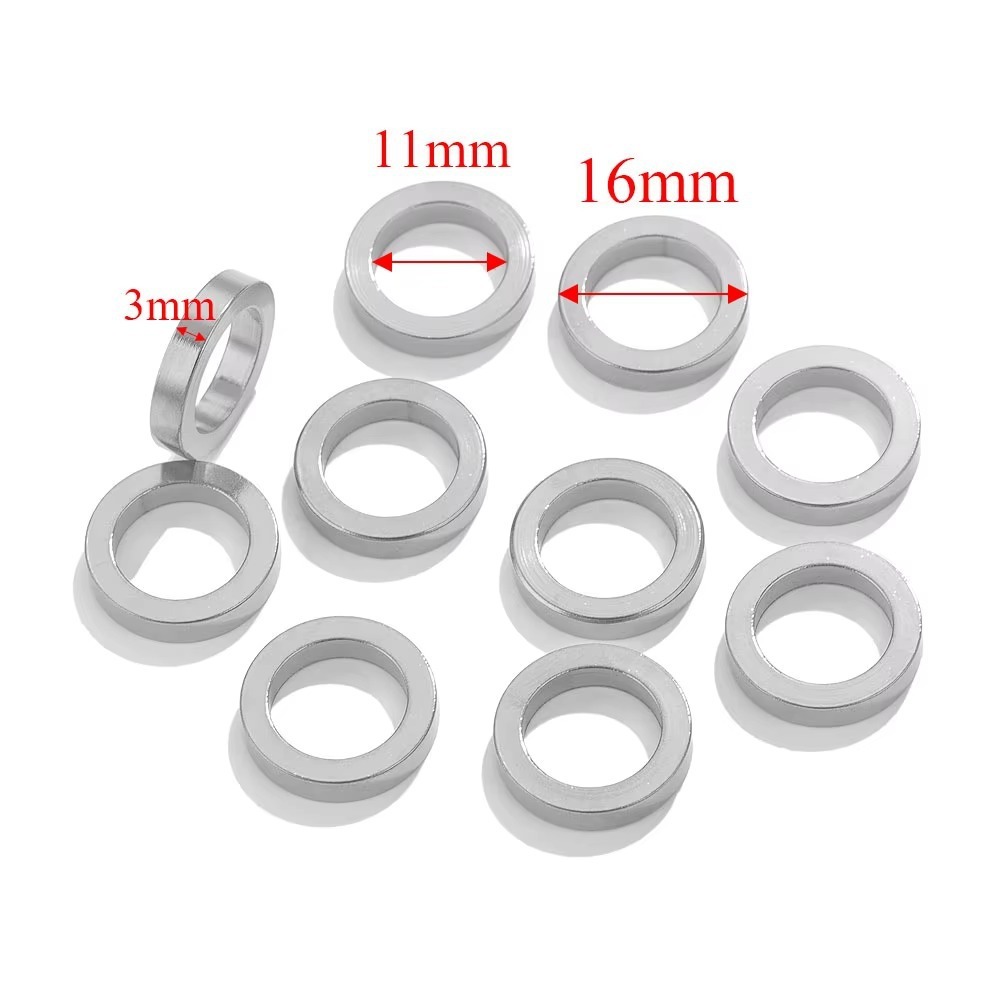 100 pcs/bag Stainless Steel Seamless Round Closed Rings DIY Accessories