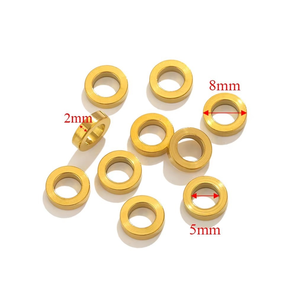 100 pcs/bag Stainless Steel Seamless Round Closed Rings DIY Accessories