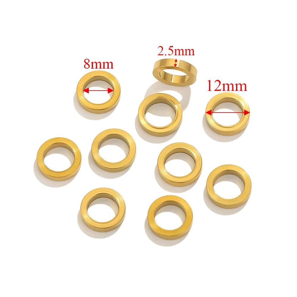 100 pcs/bag Stainless Steel Seamless Round Closed Rings DIY Accessories