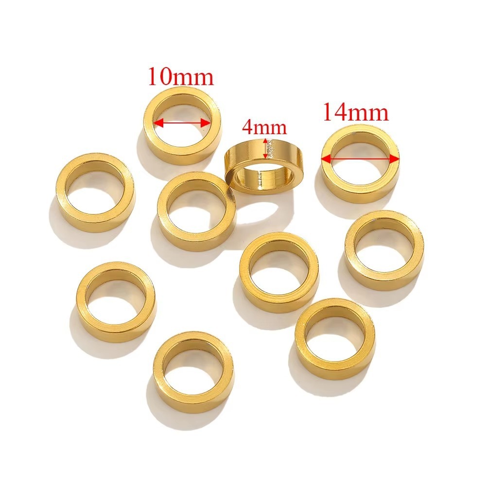 100 pcs/bag Stainless Steel Seamless Round Closed Rings DIY Accessories