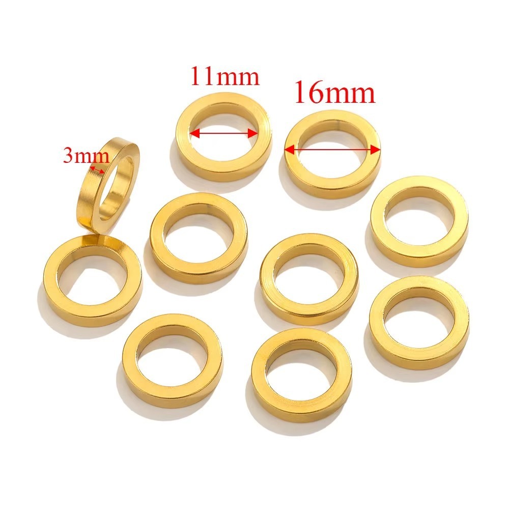 100 pcs/bag Stainless Steel Seamless Round Closed Rings DIY Accessories