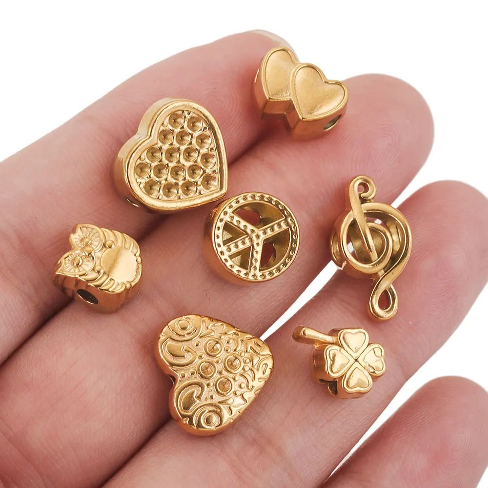 10 pcs/bag Stainless Steel Cast Spacer Beads DIY Accessories