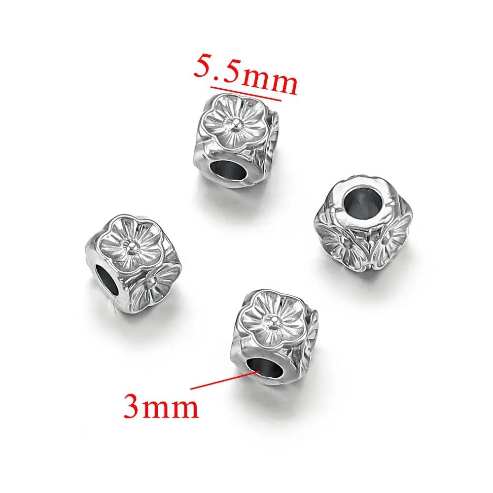 10 pcs/bag Stainless Steel Cast Spacer Beads DIY Accessories