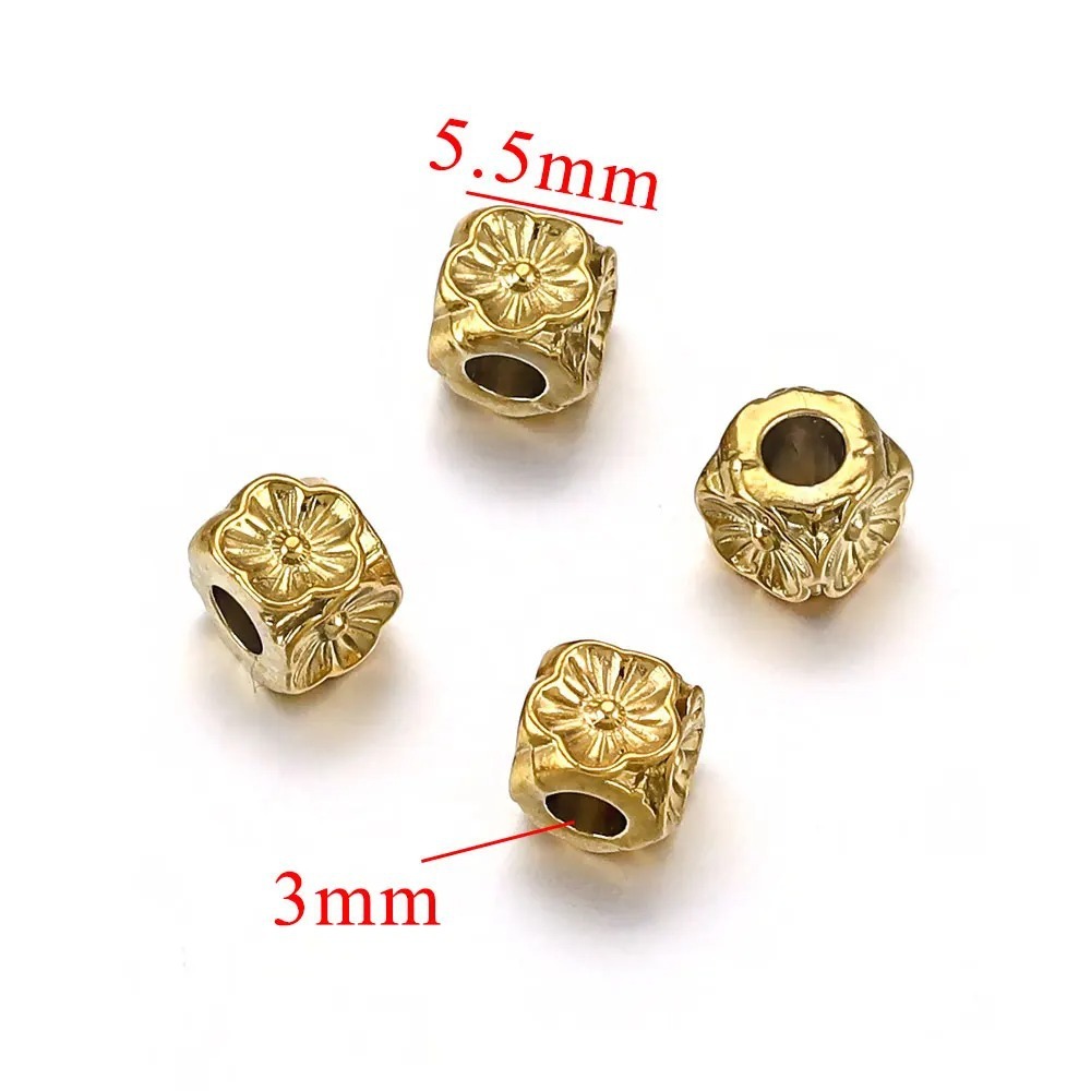 10 pcs/bag Stainless Steel Cast Spacer Beads DIY Accessories