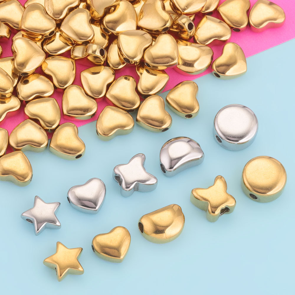 20 pcs/bag Stainless Steel Drilled Beads, DIY Accessories