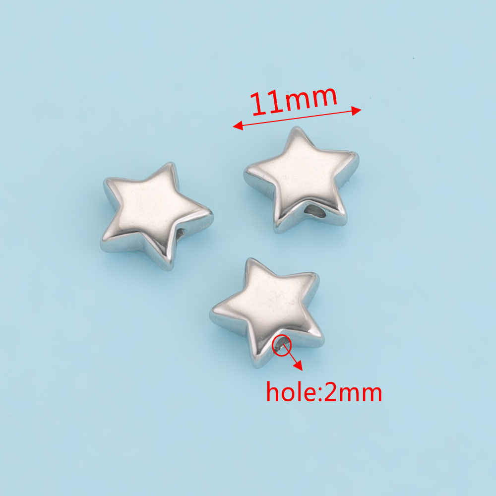 20 pcs/bag Stainless Steel Drilled Beads, DIY Accessories