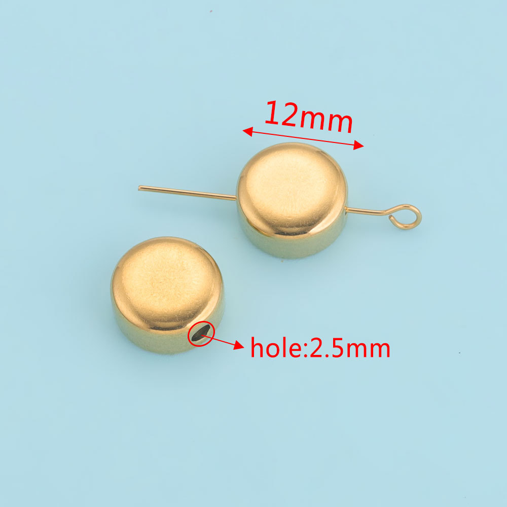 20 pcs/bag Stainless Steel Drilled Beads, DIY Accessories