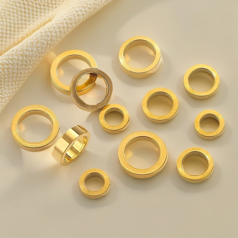 100 pcs/bag Stainless Steel Seamless Round Closed Rings DIY Accessories