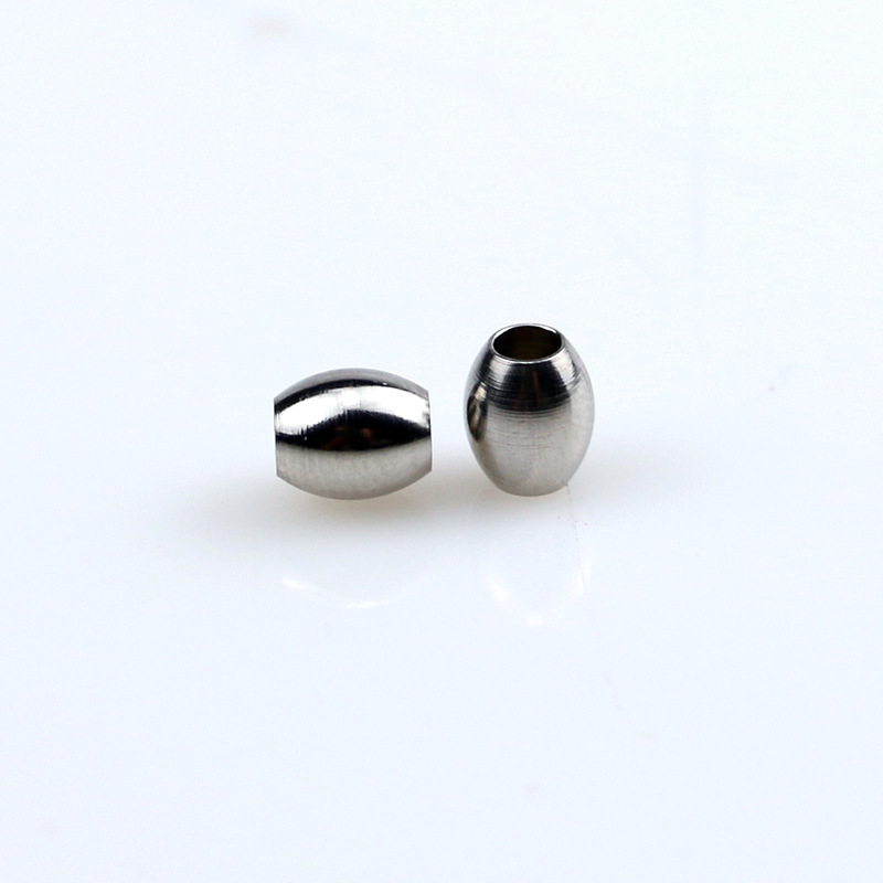200 pcs/bag Stainless Steel Through-Hole Beads DIY Accessories