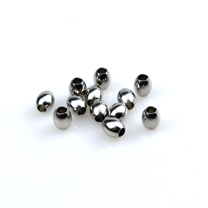 200 pcs/bag Stainless Steel Through-Hole Beads DIY Accessories