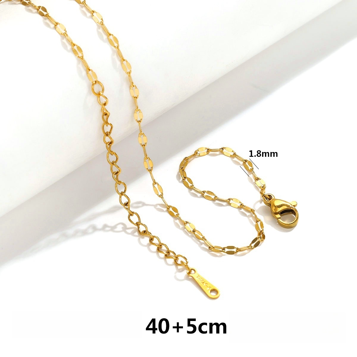 50 pcs/bag Stainless Steel Necklace Chain DIY Accessories