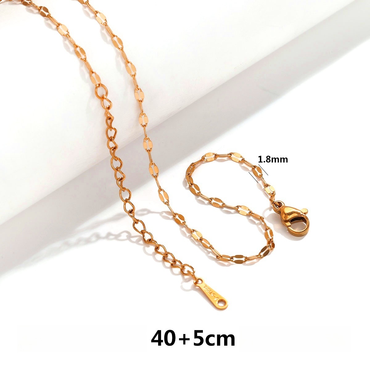 50 pcs/bag Stainless Steel Necklace Chain DIY Accessories